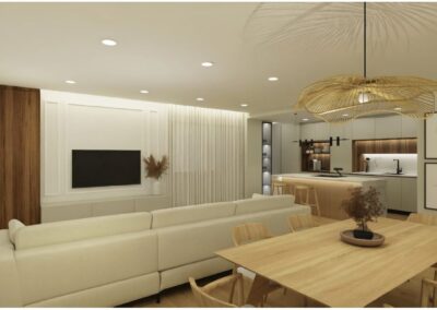 Reforma de salón, cocina abierta y baños